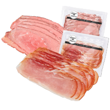 Gegrilde rosbief of Schwarzwalder schinken